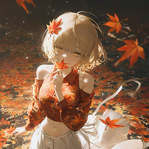 枫影潭心，情意轻漾